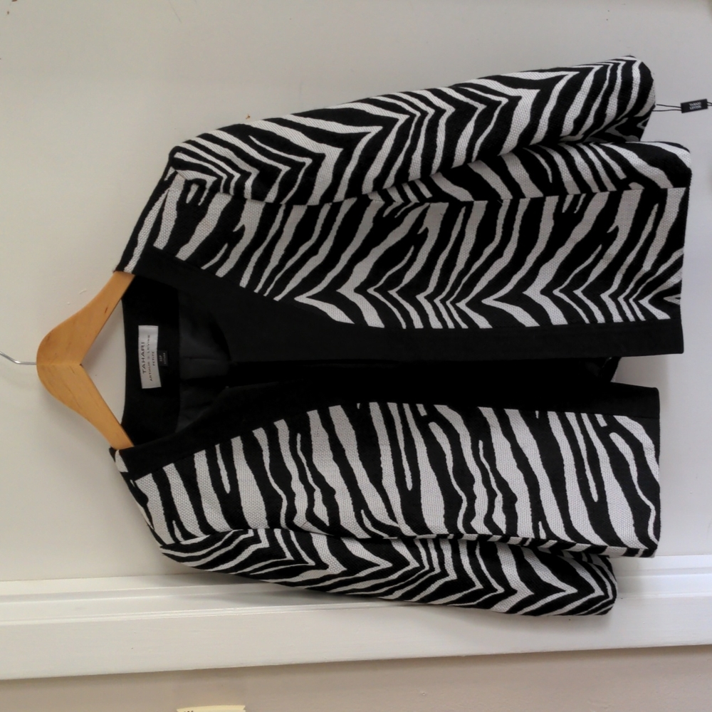 Zebra print blazer